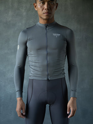 Men's Performance Fleece Long Sleeve Jersey 10-20℃ - Granite Gray
