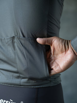 Men's Performance Fleece Long Sleeve Jersey 10-20℃ - Granite Gray