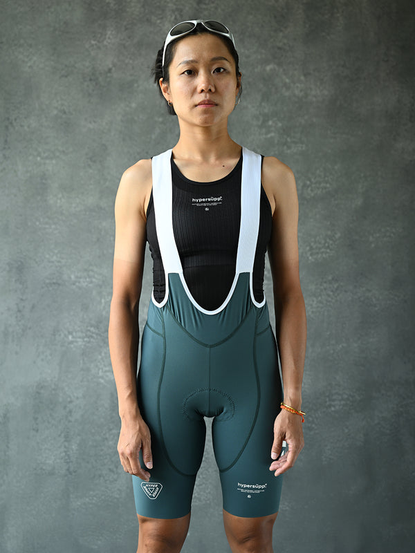 Women's Performance 1.1 SUPP Bib Shorts - Dark Green (Smooth version)