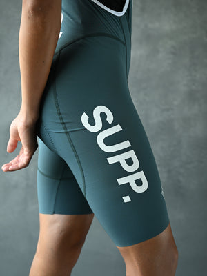 Women's Performance 1.1 SUPP Bib Shorts - Dark Green (Smooth version)