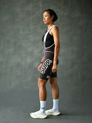 Women's Performance 1.1 Line Bib Shorts - Brown