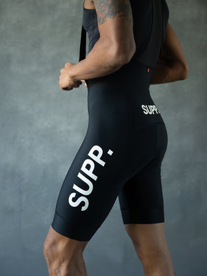 Men's SUPP. Thermal Bib Shorts- Black DWR