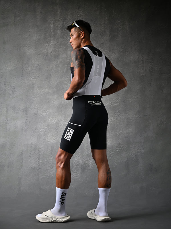 Men's Wildway Cargo Bib Shorts - Black