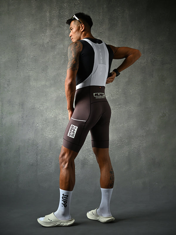 Men's  Wildway Cargo Bib Shorts - Brown