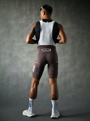 Men's  Wildway Cargo Bib Shorts - Brown