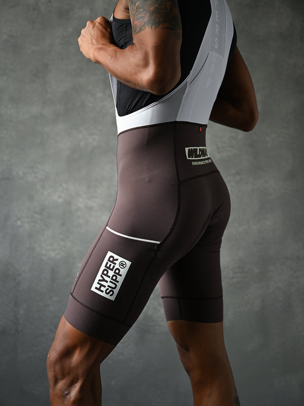 Men's  Wildway Cargo Bib Shorts - Brown