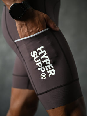 Men's  Wildway Cargo Bib Shorts - Brown