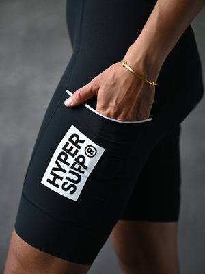 Women's  Wildway Quick Drop Cargo Bib Shorts - Black