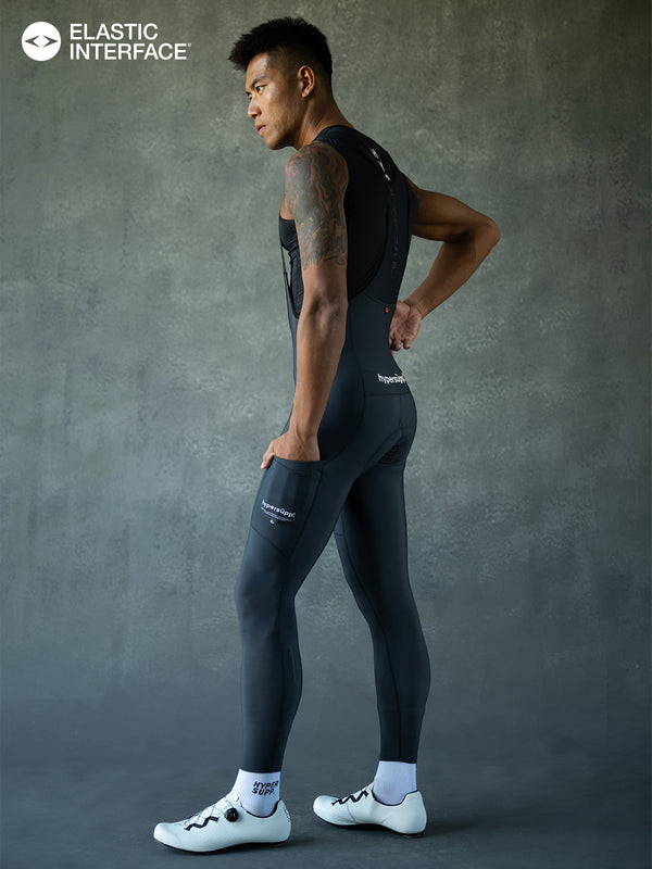 Men's Performance Thermal Long Bibs with Side pockets 8-16°C - Cool Gray