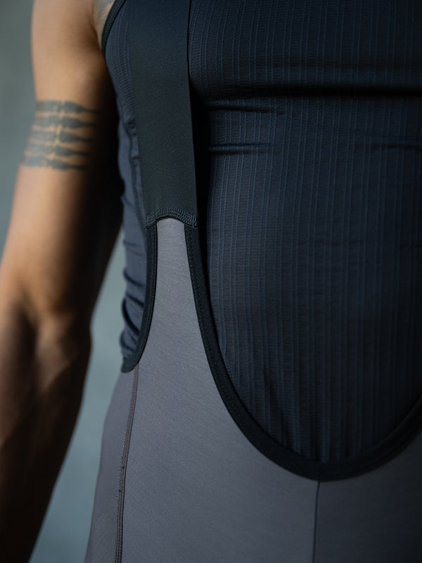 Men‘s Performance Thermal Long Bibs with side Pockets 8-16°C- Taupe