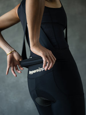 Women‘s Performance Thermal Long Bibs with Side Pockets 8-16°C- Black DWR