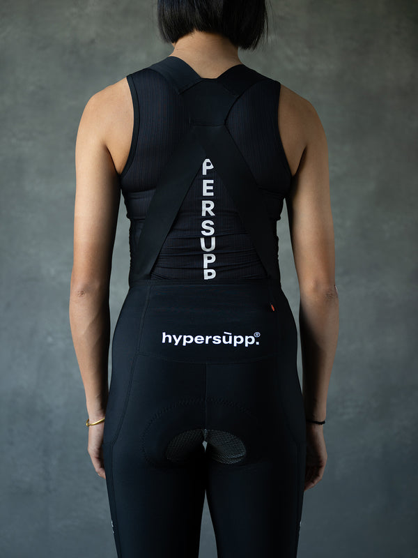 Women‘s Performance Thermal Long Bibs with Side Pockets 8-16°C- Black