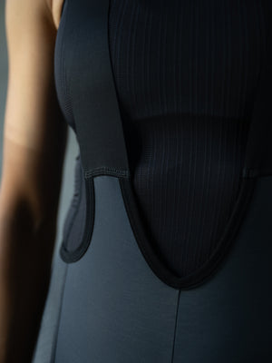 Women‘s Performance Thermal Long Bibs with Side Pockets 8-16°C- Cool Gray