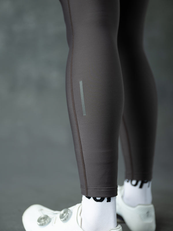 Women‘s Performance Thermal Long Bibs with Side Pockets- Taupe