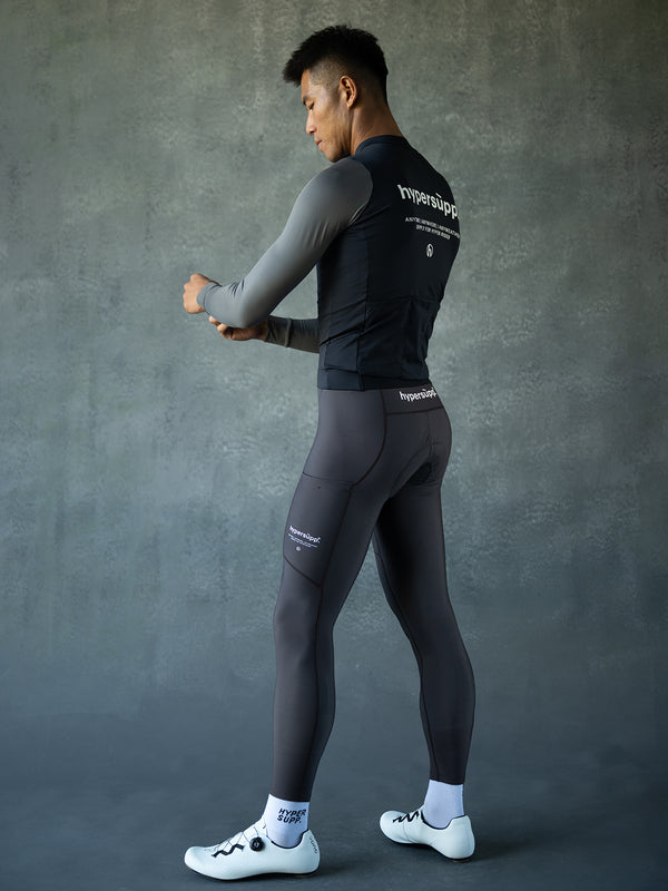 Men's Performance Light Fleece Long Sleeve Jersey - Black/Gray