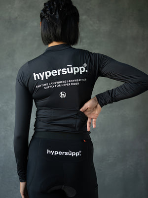 Women's Performance Light Fleece Long Sleeve Jersey 12-18° - Black