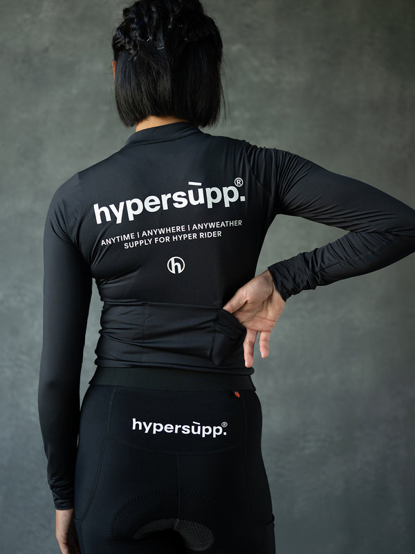 Women's Performance Light Fleece Long Sleeve Jersey 12-18° - Black