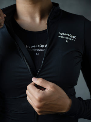 Women's Performance Light Fleece Long Sleeve Jersey 12-18° - Black