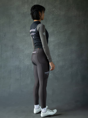 Women's Performance Light Fleece Long Sleeve Jersey 12-18°C - Black/Gray