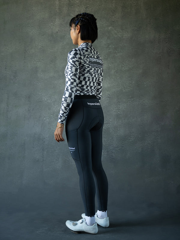 Women's Performance Light Fleece Long Sleeve Jersey 12-18°C - Gray/Off White