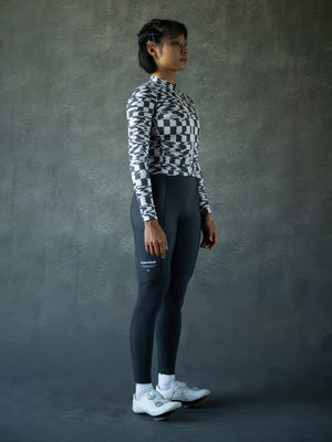 Women's Performance Light Fleece Long Sleeve Jersey 12-18°C - Gray/Off White