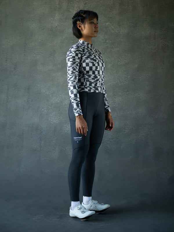 Women's Performance Light Fleece Long Sleeve Jersey 12-18°C - Gray/Off White