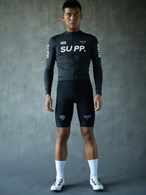 Men's Performance SUPP. Light Fleece Long Sleeve Jersey 12-18°C - Black
