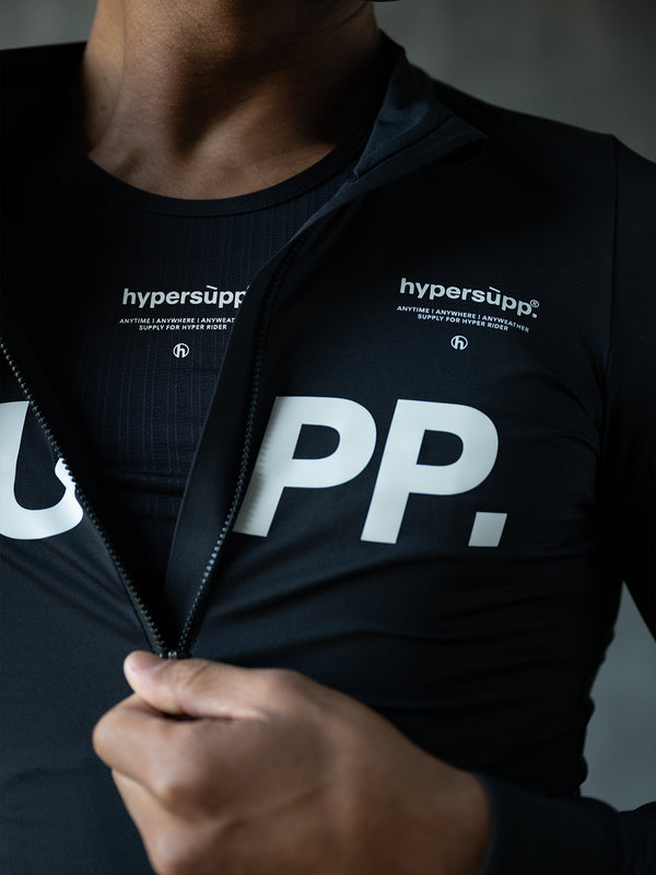 Men's Performance SUPP. Light Fleece Long Sleeve Jersey 12-18°C - Black