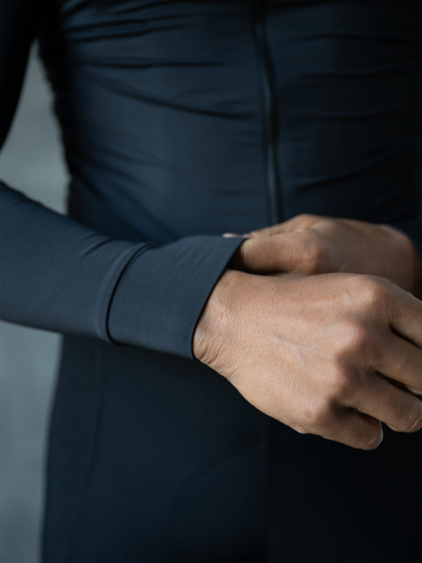 Men's Performance SUPP. Light Fleece Long Sleeve Jersey 12-18°C - Black