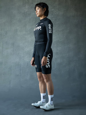 Women's Performance SUPP. Light Fleece Long Sleeve Jersey 12-18°C - Black