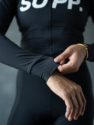 Women's Performance SUPP. Light Fleece Long Sleeve Jersey 12-18°C - Black