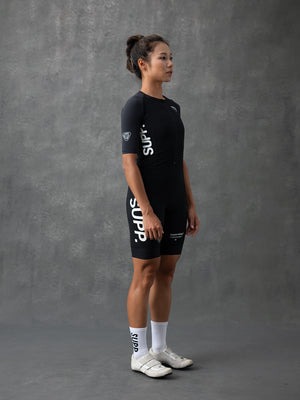 Women's SUPP Aerodynamic Short sleeves Jersey - Black