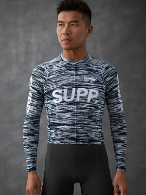 Men's Performance SUPP Air Long Sleeve Jersey - Black Brushes