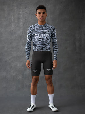 Men's Performance SUPP Air Long Sleeve Jersey - Black Brushes