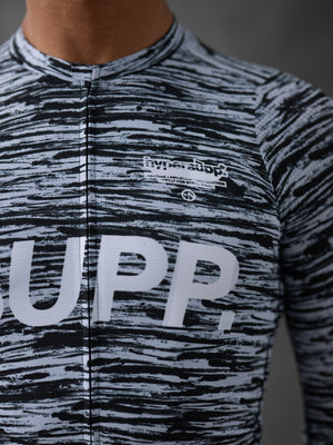 Men's Performance SUPP Air Long Sleeve Jersey - Black Brushes