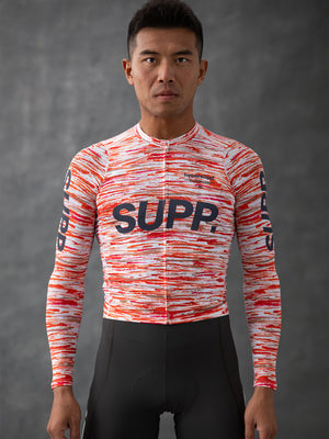 Men's Performance SUPP Air Long Sleeve Jersey - Red Brushes