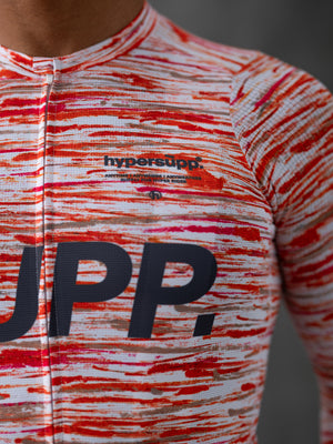 Men's Performance SUPP Air Long Sleeve Jersey - Red Brushes