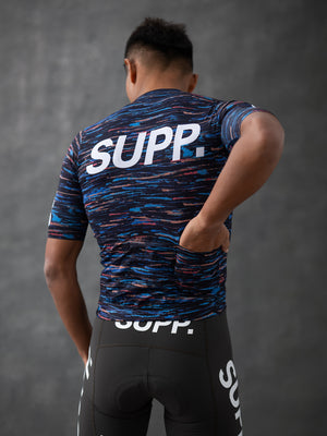 Men's Performance SUPP Jersey - Blue Brushes
