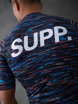 Men's Performance SUPP Jersey - Blue Brushes