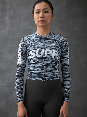 Women's Performance SUPP Air Long Sleeve Jersey - Black Brushes