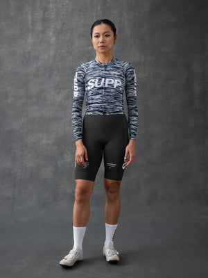 Women's Performance SUPP Air Long Sleeve Jersey - Black Brushes