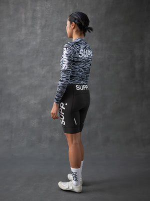Women's Performance SUPP Air Long Sleeve Jersey - Black Brushes