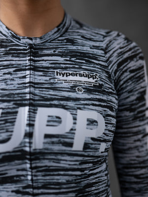 Women's Performance SUPP Air Long Sleeve Jersey - Black Brushes