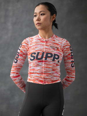 Women's Performance SUPP Air Long Sleeve Jersey - Red Brushes