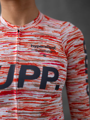 Women's Performance SUPP Air Long Sleeve Jersey - Red Brushes