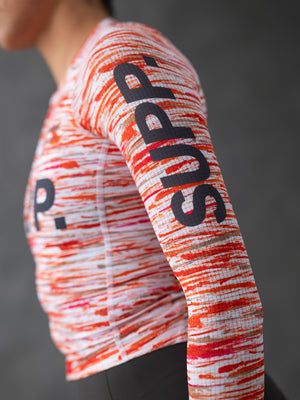 Women's Performance SUPP Air Long Sleeve Jersey - Red Brushes
