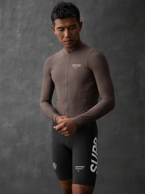 Men's Fleece Long Sleeve Jersey - Mocha