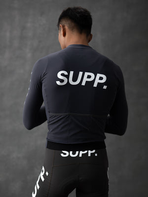 Men's  Fleece Long Sleeve Jersey - Dark Grey