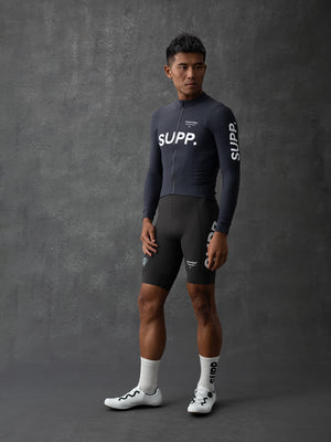 Men's  Fleece Long Sleeve Jersey - Dark Grey