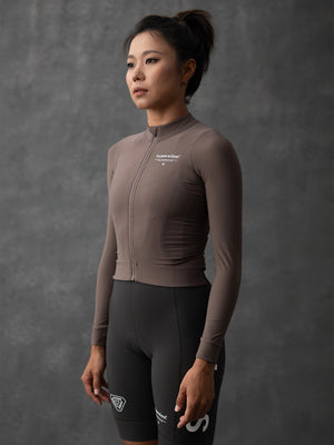 Women's Fleece Long Sleeve Jersey - Mocha
